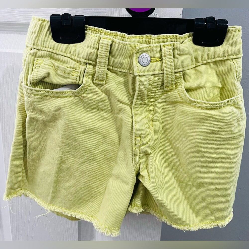 Old Navy Kids Yellow Shorts High Rise Built in tugh